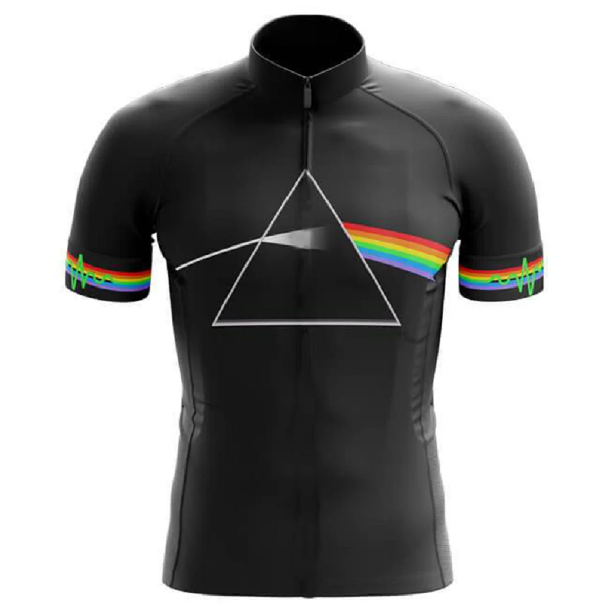 Camisa Ciclismo Pink Floyd Preta Manga Curta Zíper Fitness Dry Fit Mtb - Image 2