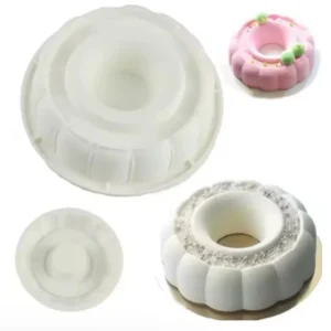Forma De Silicone Bolo Pudim Vulcão 20 Cm Vazada Redonda