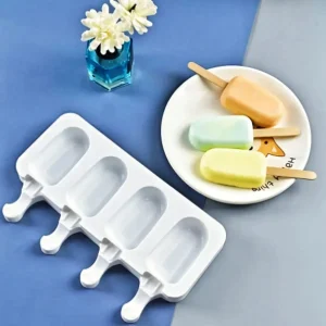 Forma de silicone para Sorvete Picolé 4 Cavas
