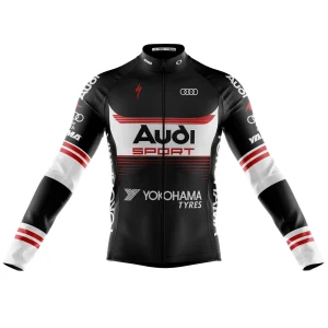 Camisa Ciclismo Manga Longa Audi Zíper Total Fitness Dry Fit