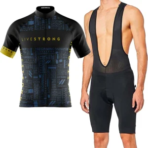 Kit Bretelle Forro Gel Camisa Livestrong Ciclismo Mtb Speed