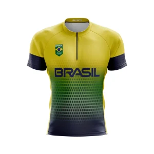 Camisa Ciclismo Brasil Unissex Proteção Bike Mtb Bicicleta