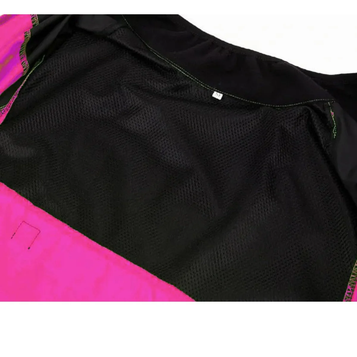 Jaqueta Corta Vento Com Bolsos Laterais Zíper e Refletivos Rosa - Image 5