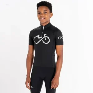Camisa Ciclismo Infantil Bike Forever Preta Manga Curta Dryfit