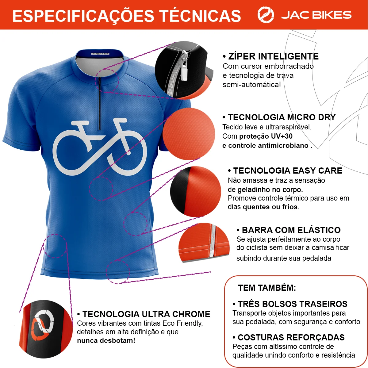 Camisa Ciclismo Dryfit Bicicleta Bike Forever Manga Curta - Image 5