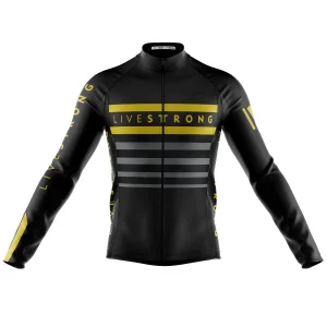 Camisa Ciclismo Livestrong Manga Longa Zíper Full Fitness Dry Fit Decole