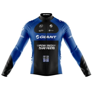 Camisa Ciclismo Giant Manga Longa Zíper Full Proteção UV Dry Fit