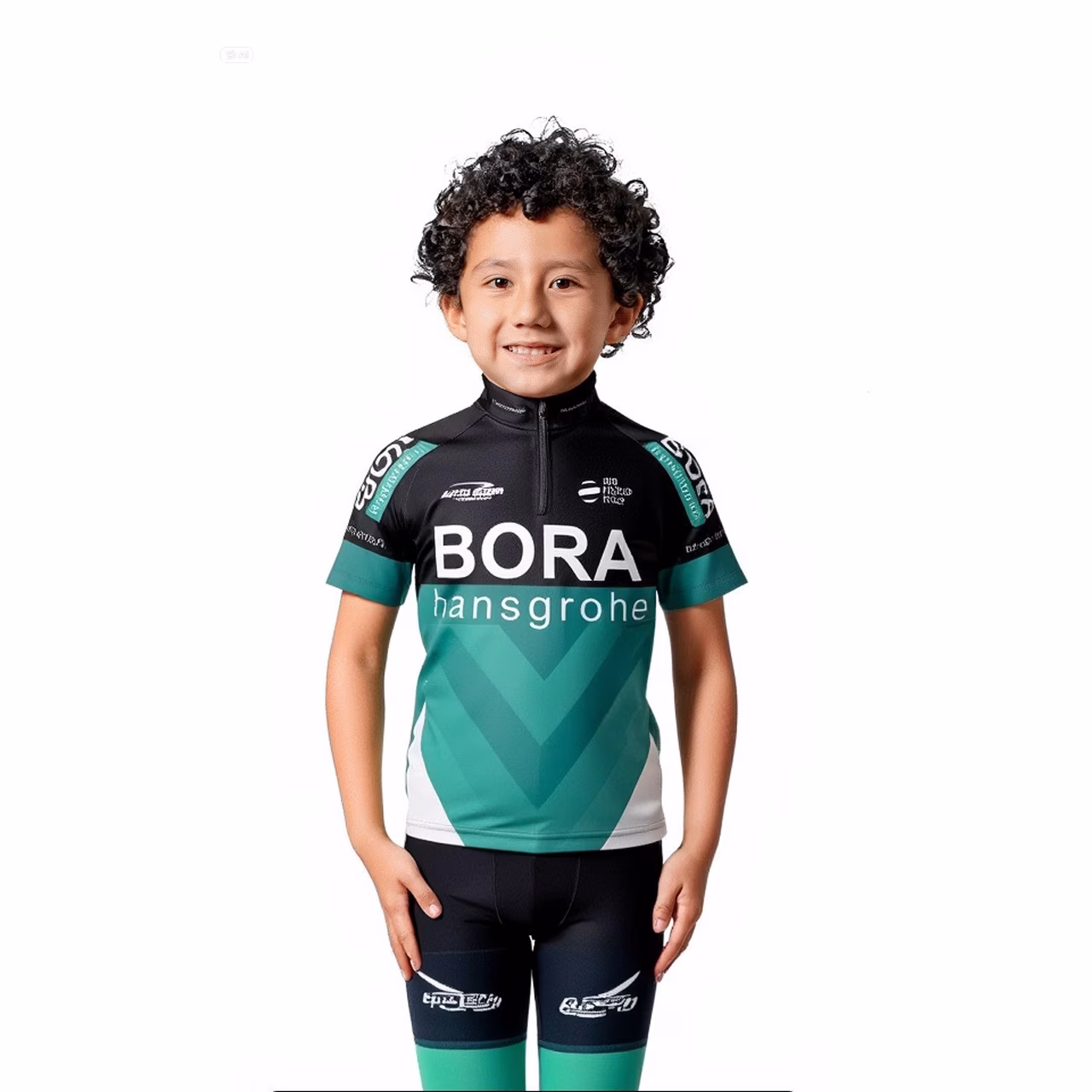 Camisa Ciclismo Infantil Bora Manga Curta Dryfit