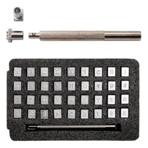 Punção Marcador Alfanumérico 4mm 36 Peças Letras E Números