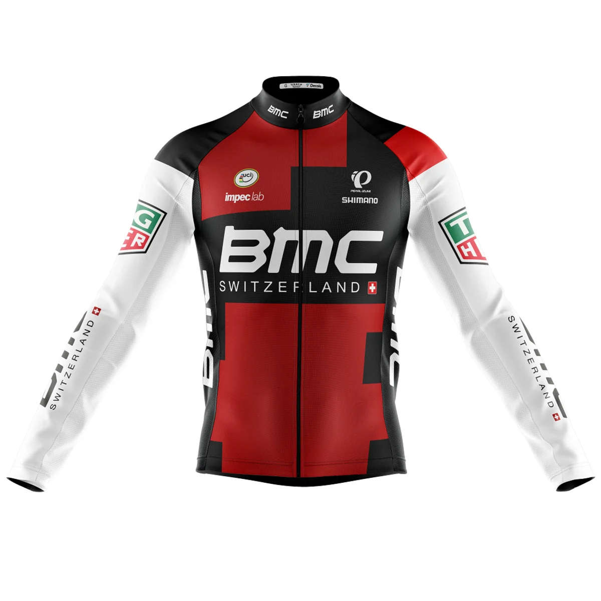 Camisa Ciclismo BMC Manga Longa Zíper Full Fitness Dry Fit Decole