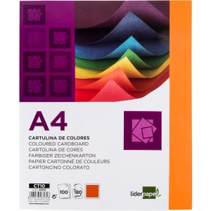 Cartolina A4 LiderPapel C/100 – Laranja