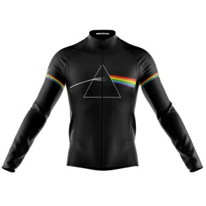 Camisa Ciclismo Pink Floyd Preta Manga Longa Zíper Full Fitness Dry Fit Decole