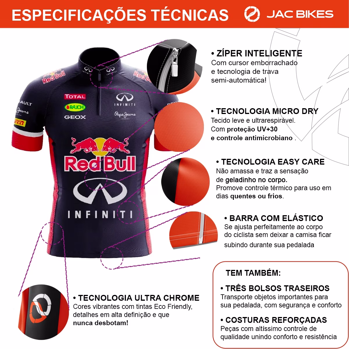 Kit Camisa Curta Bermuda Red Bull - Image 4
