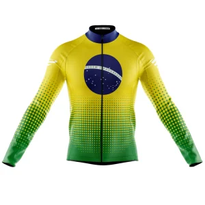 Camisa Ciclismo Brasil Manga Longa Decole Uv Bike Mtb